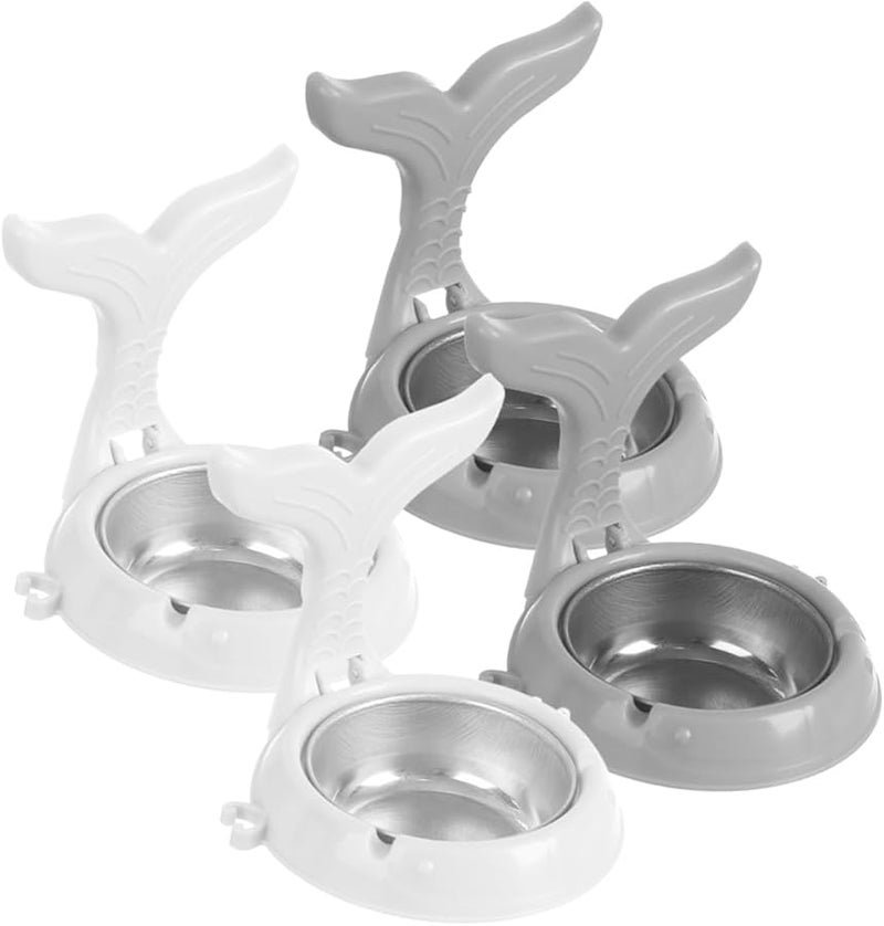 Foldable Stainless Steel Wall Mounted Ashtray Self Adhesive Smokeless Holder White Gray - Image 1